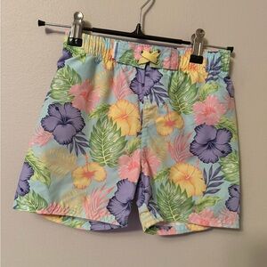 Rugged Butts Floral Print Swim Trunks